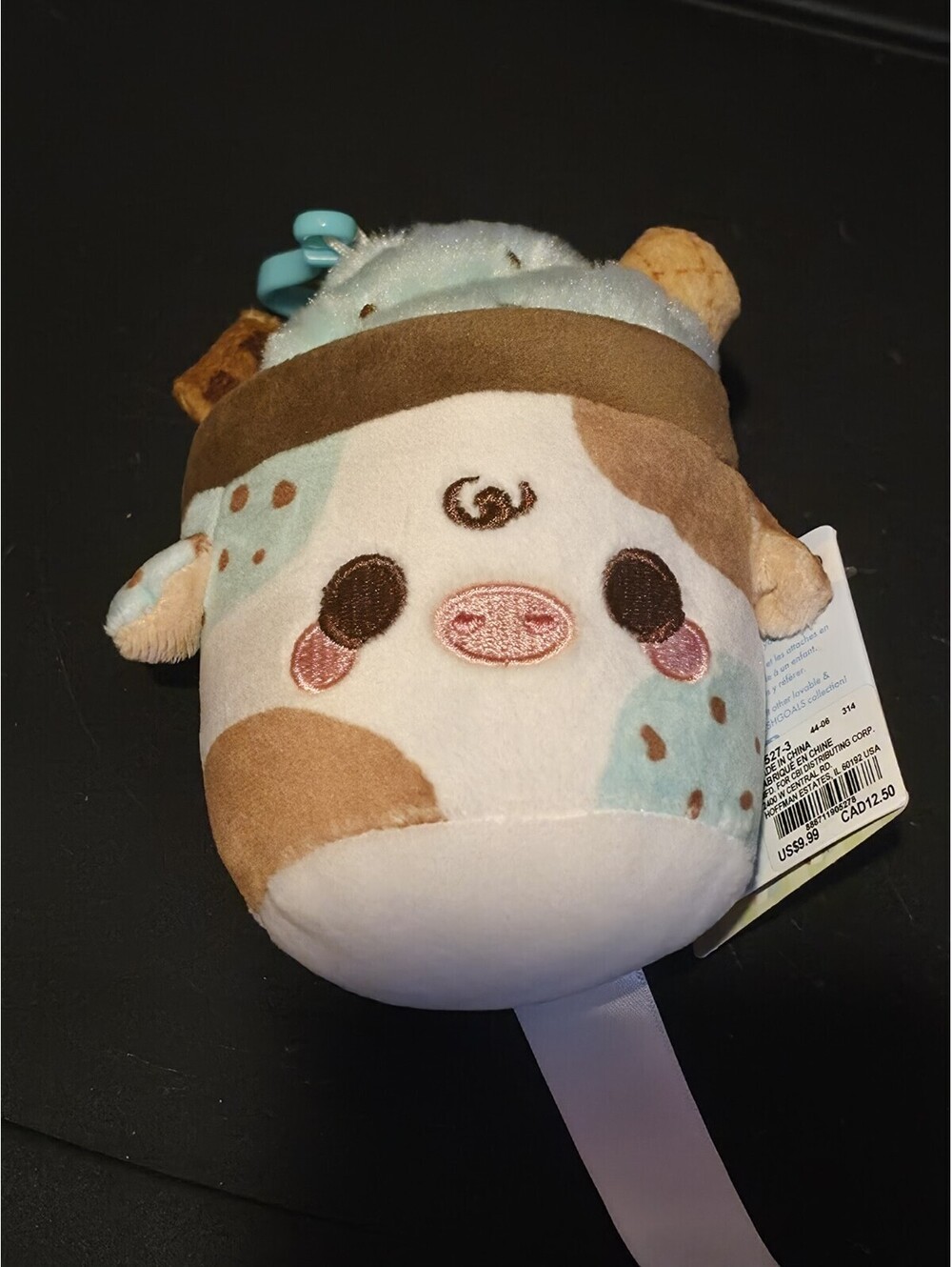 NEW Plush Goals By Cuddle Barn 5” Inch Keychain Plush Mint Chocolate Chip